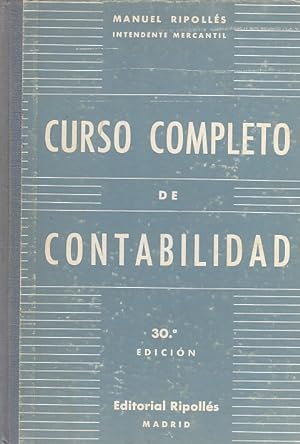 Seller image for CURSO COMPLETO DE CONTABILIDAD for sale by Librera Vobiscum