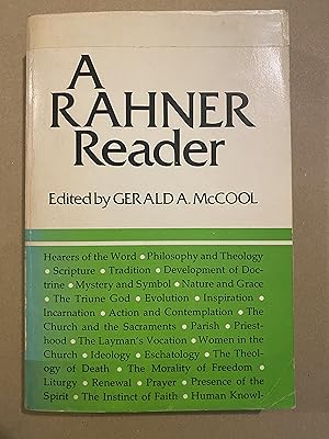 Immagine del venditore per A Rahner Reader venduto da BBBooks