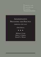 Imagen del vendedor de Funk, W: Administrative Procedure and Practice a la venta por moluna