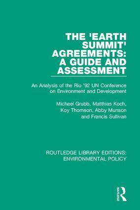 Seller image for The \ Earth Summit\ Agreements: A Guide and Assessment for sale by moluna