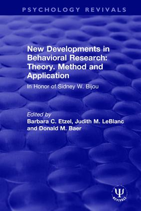 Imagen del vendedor de New Developments in Behavioral Research: Theory, Method and Application a la venta por moluna