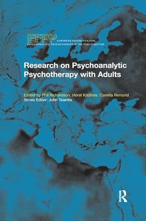 Bild des Verkufers fr Research on Psychoanalytic Psychotherapy with Adults zum Verkauf von moluna