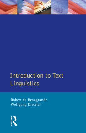 Immagine del venditore per De Beaugrande, R: Introduction to Text Linguistics venduto da moluna