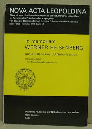 Bild des Verkufers fr In Memoriam Werner Heisenberg aus Anla seines 80. Geburtstages. (Nova acta Leopoldina, NF Nummer 248 Band 55) zum Verkauf von Nicoline Thieme