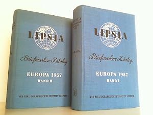Lipsia Briefmarken-Katalog Europa 1957 - Hier Band 1 und 2 in 2 Büchern komplett!