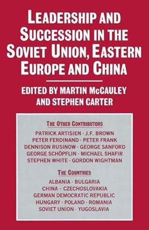 Bild des Verkufers fr Carter: Leadership and Succession in the Soviet Union, Easte zum Verkauf von moluna