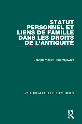 Seller image for Statut personnel et liens de famille dans les droits de l\ Antiquite for sale by moluna