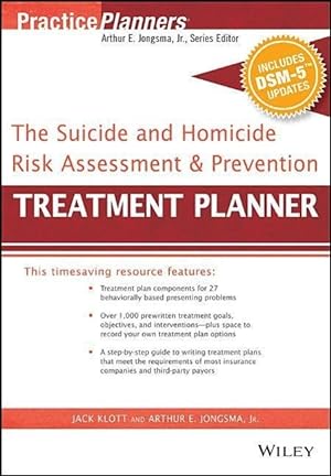 Bild des Verkufers fr The Suicide and Homicide Risk Assessment and Prevention Treatment Planner, with Dsm-5 Updates zum Verkauf von moluna
