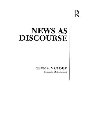 Imagen del vendedor de News As Discourse a la venta por moluna