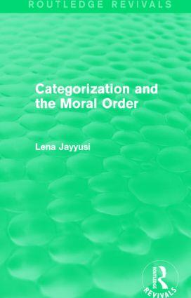 Seller image for Jayyusi, L: Categorization and the Moral Order (Routledge Re for sale by moluna