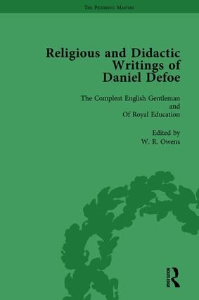 Image du vendeur pour Religious and Didactic Writings of Daniel Defoe, Part II vol 10 mis en vente par moluna