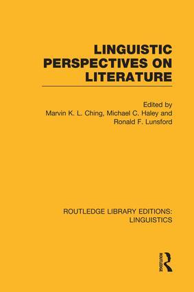 Imagen del vendedor de Ching, M: Linguistic Perspectives on Literature a la venta por moluna