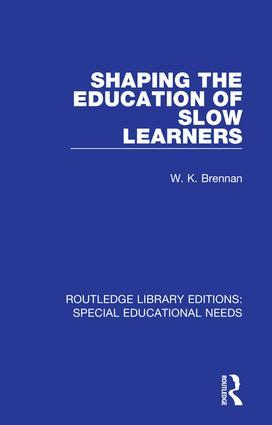 Seller image for Brennan, W: Shaping the Education of Slow Learners for sale by moluna