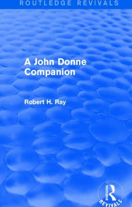 Bild des Verkufers fr Ray, R: A John Donne Companion zum Verkauf von moluna