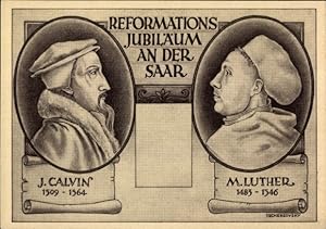 Künstler Ansichtskarte / Postkarte Tschersovsky, Reformator Martin Luther, J. Calvin, Reformation...