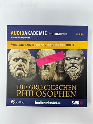 Immagine del venditore per Die griechischen Philosophen : vom Anfang unserer Denkgeschichte Autor: Knut Eming. Sprecher: Ursula Langrock ; Werner Rundshagen ; Gunter Cremer . Regie: Stefan Hilsbecker. SWR / AudioAkademie : PhilosophieFrankfurter Rundschau venduto da Antiquariat REDIVIVUS