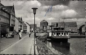 Bild des Verk�ufers f�r Ansichtskarte / Postkarte Emden in Ostfriesland, Am Delft, Dampfer zum Verkauf von akpool.de - akpool GmbH