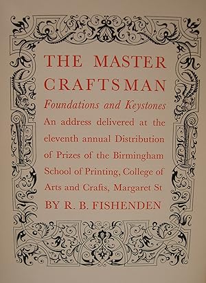 Immagine del venditore per The Master Craftsman, Speeches on the Art of Printing (Birmingham School of Printing) venduto da JTC Books