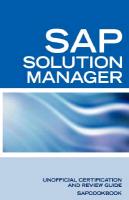 Bild des Verkufers fr SAP SOLUTION MANAGER INTERVIEW zum Verkauf von moluna