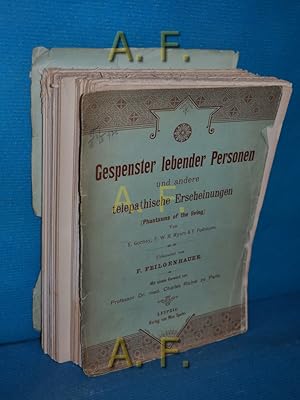 Seller image for Gespenster lebender Personen und andere telepathische Erscheinungen (Phantasms of the living) Mit einem Vorwort von Professor Dr. med. Charles Richet zu Paris. for sale by Antiquarische Fundgrube e.U.