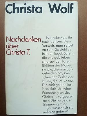 Imagen del vendedor de Nachdenken ber Christa T. a la venta por Versandantiquariat Jena