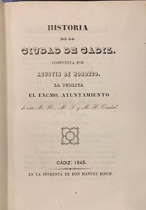 Seller image for Historia de la Ciudad de Cdiz for sale by Librera Garca Prieto