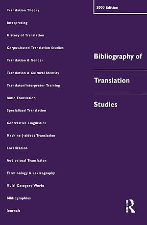 Imagen del vendedor de Bibliography of Translation Studies: 2000 a la venta por moluna