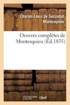Bild des Verkufers fr Oeuvres Completes de Montesquieu zum Verkauf von moluna