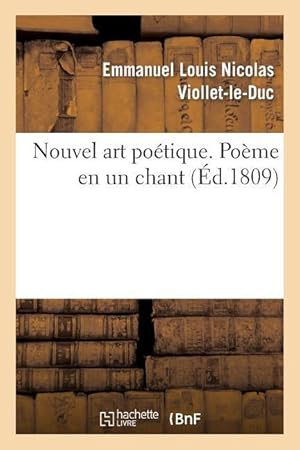 Bild des Verkufers fr Nouvel Art Poetique. Poeme En Un Chant zum Verkauf von moluna