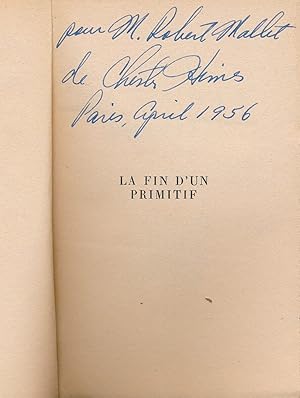 La fin d’un primitif (envoi autographe signé