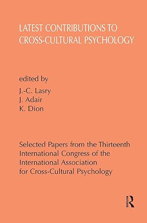 Seller image for Latest Contributions to Cross-cultural Psychology for sale by moluna