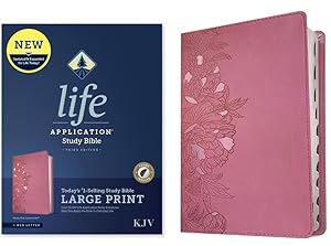 Bild des Verkufers fr KJV Life Application Study Bible, Third Edition, Large Print (Red Letter, Leatherlike, Peony Pink, Indexed) zum Verkauf von moluna