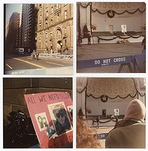 JOHN LENNON VIGIL DAKOTA APARTMENT BUILDING PHOTOS 1980 PHOTOS NYC
