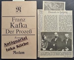 Der Prozess : Roman + 4 Zeitungsausschnitte über Kafka - Reclams Universal-Bibliothek ; Band 1170...