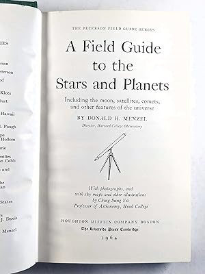 FIELD GUIDE TO THE STARS AND PLANETS Peterson Field Guide FIRST PRINTING 1964