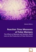 Seller image for Reaction Time Measures of False Memory for sale by moluna