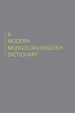 Seller image for Modern Mongolian-English Dictionary for sale by moluna