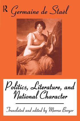 Seller image for Politics, Literature and National Character for sale by moluna