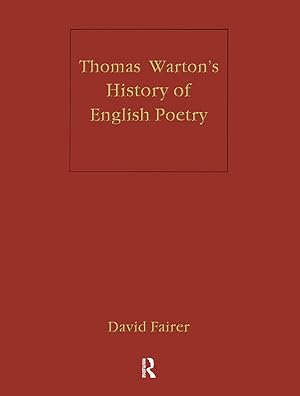Image du vendeur pour Warton s History of English Poetry mis en vente par moluna