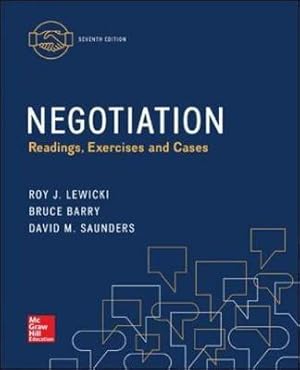 Seller image for Negotiation: Readings, Exercises and Cases for sale by moluna