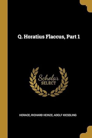 Bild des Verkufers fr Q. Horatius Flaccus, Part 1 zum Verkauf von moluna
