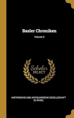 Bild des Verkufers fr Basler Chroniken Volume 5 zum Verkauf von moluna