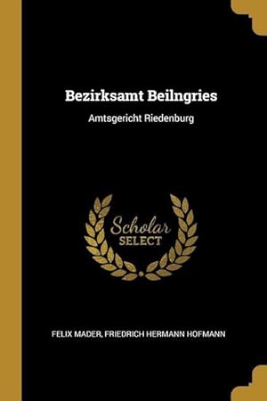 Imagen del vendedor de Bezirksamt Beilngries: Amtsgericht Riedenburg a la venta por moluna