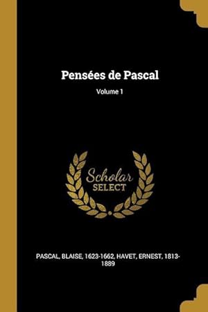 Bild des Verkufers fr Penses de Pascal Volume 1 zum Verkauf von moluna