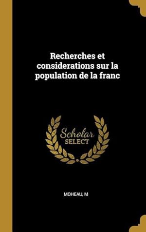 Seller image for Recherches et considerations sur la population de la franc for sale by moluna