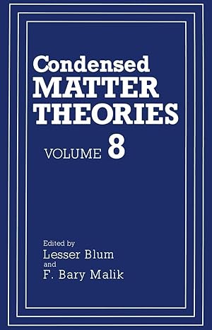 Seller image for Condensed Matter Theories for sale by moluna