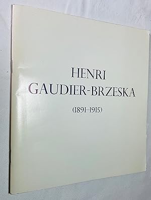 Imagen del vendedor de Henri Gaudier-Brzeska (1891-1915): Sculptures, with a selection of drawings from Kettle's Yard, Cambridge, a la venta por Hadwebutknown