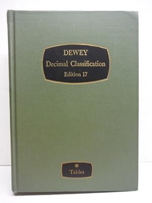 Immagine del venditore per Dewey Decimal Classification and Relative Index Edition 17 Volume 1 venduto da Imperial Books and Collectibles