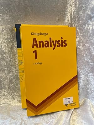 Image du vendeur pour Analysis 1 (Springer-Lehrbuch) mis en vente par Antiquariat Jochen Mohr -Books and Mohr-
