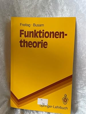 Bild des Verkufers fr Funktionentheorie (Springer-Lehrbuch) zum Verkauf von Antiquariat Jochen Mohr -Books and Mohr-